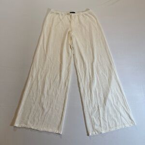 Jordan Taylor Mesh Swim Cover Up Pants Cream Waffle Knit Beach Pants Size M